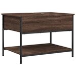 vidaXL Table basse chêne marron 70x50x50 cm bois d'ingénierie et métal