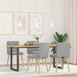 vidaXL Chaises à manger lot de 4 gris nuage tissu