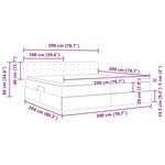 vidaXL Lit avec rangement et LED Gris foncé 200 x 200 cm Velours