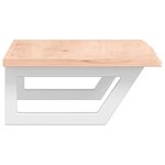 vidaXL Étagère de vasque murale acier et bois de chêne massif