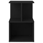 vidaXL Tables de chevet 2 Pièces noir 35x35x55 cm bois d'ingénierie
