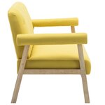 Vidaxl canapé à 3 places tissu jaune