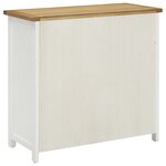 Vidaxl commode 80x35x75 cm bois de chêne massifdollars