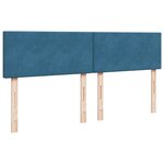 vidaXL Sommier à lattes de lit et matelas Bleu foncé 200x200cm Velours