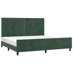 vidaXL Cadre de lit sans matelas vert foncé 200x200 cm velours