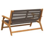 vidaXL Mobilier de jardin Gris 122 x 78 x 73 cm Bois d'Acacia Massif