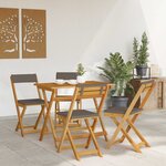 vidaXL Chaises de bistrot d'extérieur 4 Pièces Gris foncé 40 x 53 x 80 cm