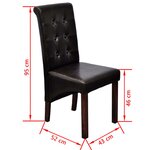 Vidaxl chaises à manger lot de 4 marron similicuir