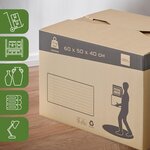 Pack and Move - Lot 10 cartons déménagement automatique - 60 x 50 x 40 cm - Poignées renforcées