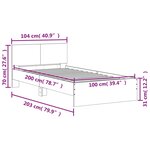 vidaXL Cadre de lit sans matelas avec lumières LED 100x200 cm