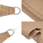 vidaXL Voile d'ombrage 160 g/m² Taupe 3 6x3 6x3 6 m PEHD
