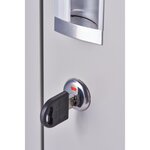 Armoire vestiaire inox 1 porte - h1700 p 450 mm - stalgast -  - acier inoxydable400battante x450x1700mm