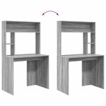 vidaXL Bureau Sonoma gris 91 x 50 x 149 cm Bois d'ingénierie