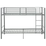 vidaXL Lit superposé sans matelas gris métal 90x200 cm