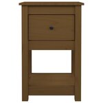 vidaXL Table de chevet Marron miel 40x35x61 5 cm Bois de pin solide