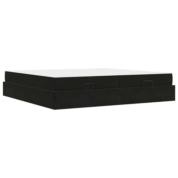 vidaXL Cadre de lit Noir 200 x 200 cm Velours
