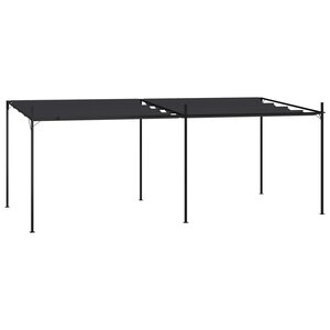 vidaXL Belvédère avec toit rétractable 600x300x233 cm Anthracite
