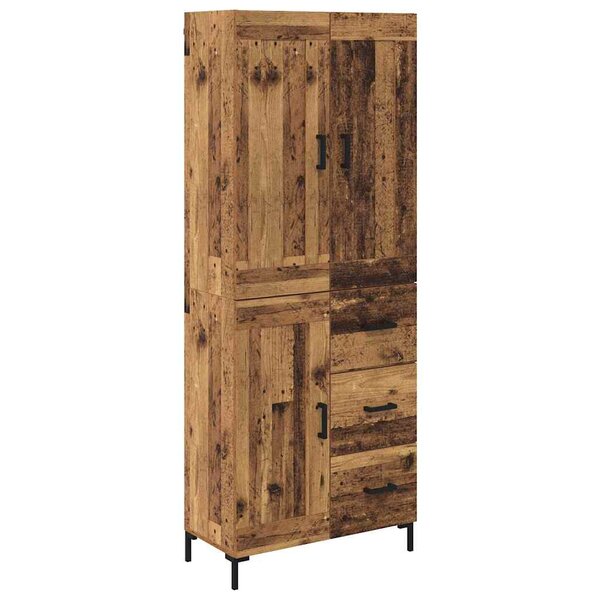 vidaXL Haut Armoire avec tiroir 2 Pièces Bois Ancien Bois d'ingénierie
