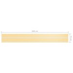 vidaXL Écran de balcon Blanc et jaune 75x600 cm Tissu Oxford