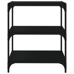 vidaXL Bibliothèque Noir 60x33x70 5 cm Bois d'ingénierie et acier