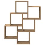 vidaXL Étagère murale sous forme de cube chêne artisanal 78x15x93 cm