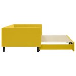 vidaXL Lit de jour avec lit gigogne jaune 100x200 cm velours