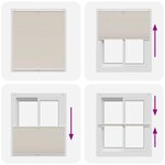 vidaXL Store plissé 100x150 cm Crème