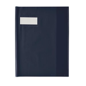 Protège-cahier Styl'SMS 17x22 cm pvc 120 avec Porte-étiquette Noir ELBA