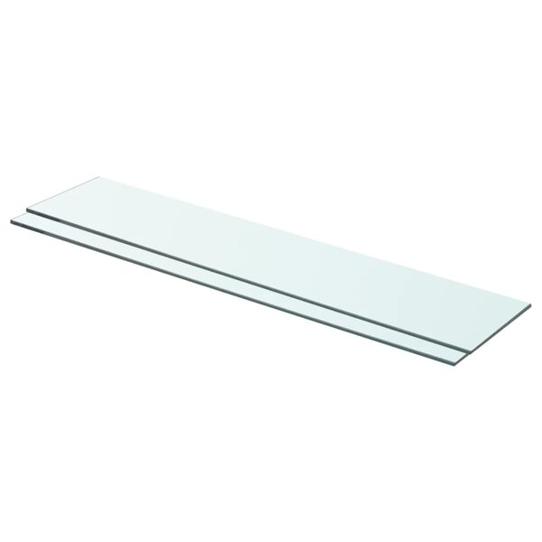 vidaXL Panneaux d'étagère 2 Pièces Verre Transparent 70x15 cm