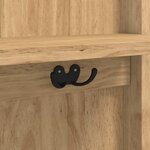 vidaXL Meuble de couloir FLORO Cire marron 50 x 40 x 158 cm