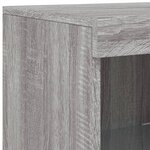 vidaXL Buffets avec lumières LED 3 Pièces sonoma gris bois d'ingénierie