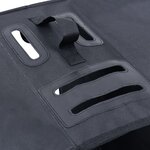 Vidaxl sac de vélo double pour porte-bagages étanche 35 l noir