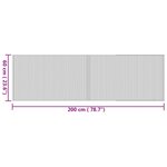 vidaXL Tapis rectangulaire naturel 60x200 cm bambou