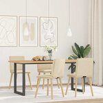 vidaXL Chaises à manger lot de 4 crème tissu