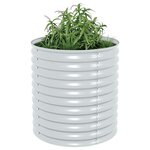 vidaXL Lit surélevé de jardin 80x80x81 cm Acier galvanisé Argenté