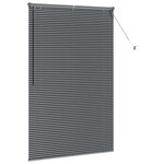 vidaXL Store de Fenêtre avec des rideaux Manuel Gris foncé Aluminium