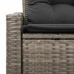 vidaXL Canapé de jardin avec coussin Gris 123 x 62 x 69 cm polyrotin