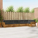 vidaXL Ensemble de canapés d'extérieur 6 Pièces Naturel et Anthracite