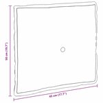 vidaXL Coussin de Dos Bordeaux 50 x 45 cm Tissu en velours côtelé