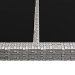 vidaXL Table à manger d'extérieur Gris 200x150x74 cm Résine tressée