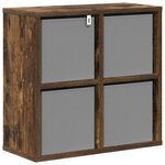 vidaXL Buffet Chêne fumé 49 5 x 22 x 47 cm