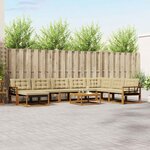 vidaXL Ensemble de canapés d'extérieur 9 Pièces Naturel et Beige