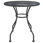 vidaXL Ensemble à manger de jardin 5 Pièces Maille Métal Anthracite