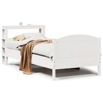 vidaXL Cadre de lit sans matelas blanc 90x190 cm bois de pin massif