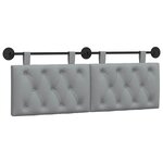vidaXL Tête de lit suspendue Gris clair Tissu