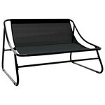 vidaXL Mobilier de jardin 3 Pièces Noir 110 x 81 x 71cm Métal