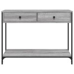 vidaXL Table console sonoma gris 100x34 5x75 cm bois d'ingénierie