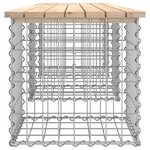 vidaXL Banc de jardin design de gabion 203x44x42 cm bois massif de pin
