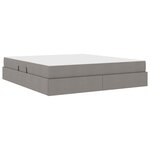 vidaXL Lit avec rangement et matelas Taupe 160 x 200 cm Polyester