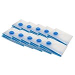 Pack and Move - Lot 10 Housses Rangement Sous Vide - Taille S 50 x 70 cm - Sac de Compression - Vêtements Pull Hiver - Petit Format - Fermeture Zip